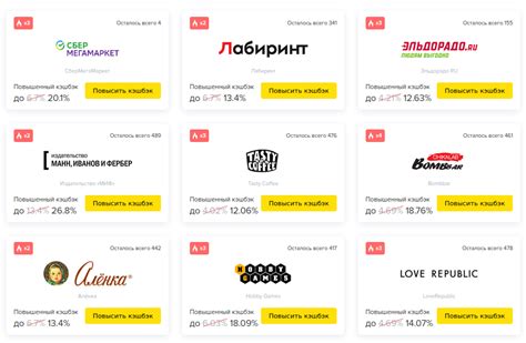 Активация кэшбэк-предложений