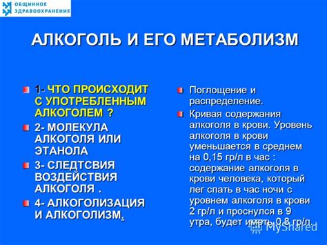 Алкоголь и метаболизм: