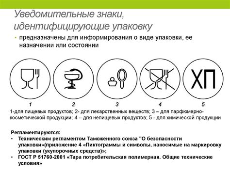Безопасность упаковки и хранения