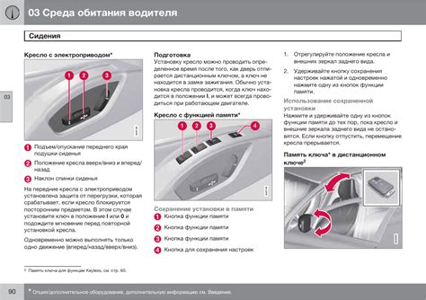 Бонус: дополнительные функции памяти сидений