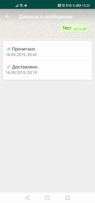 Важно помнить при проверке прочтения сообщения в WhatsApp