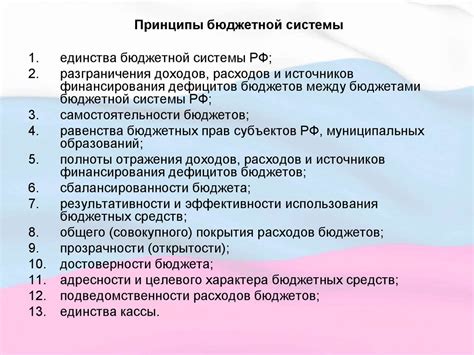 Важные принципы работы бюджетной системы РФ