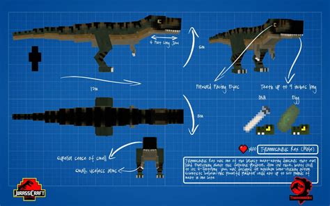 Варианты использования динозавра в Minecraft