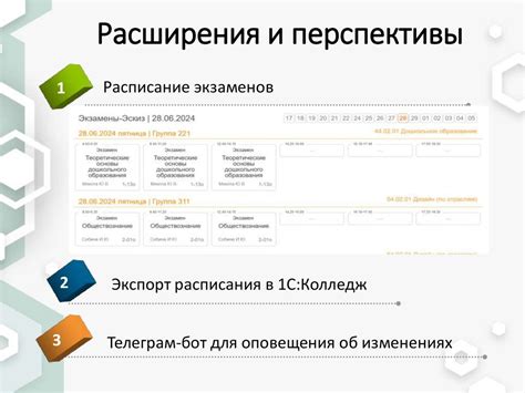 Варианты расписания занятий в колледже