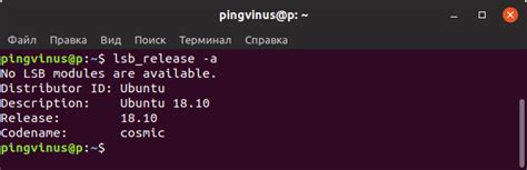 Вводим команду "lsb_release -a"