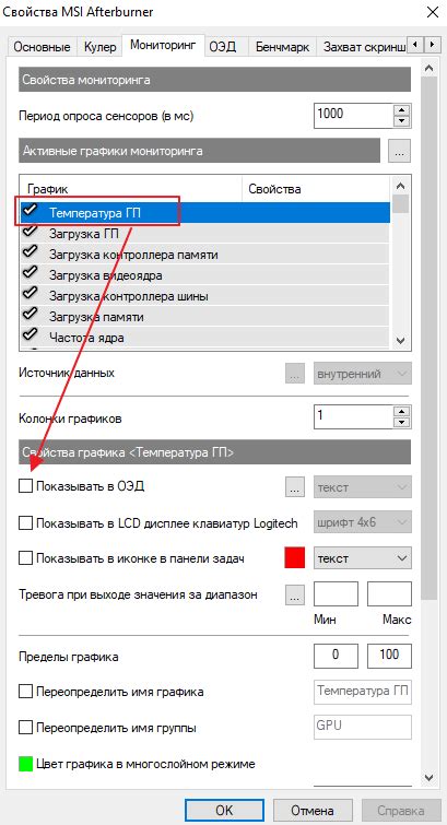 Включение мониторинга