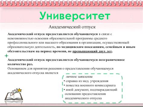 Возвращение после академического отпуска