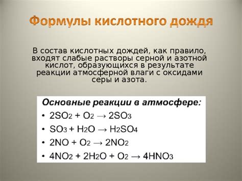 Воздействие влаги и кислот