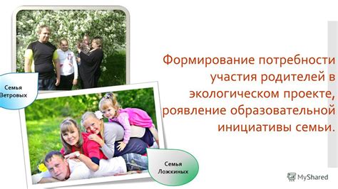 Возможность участия родителей в проекте
