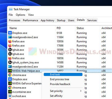 Возможные ошибки при отключении Nvidia web helper service