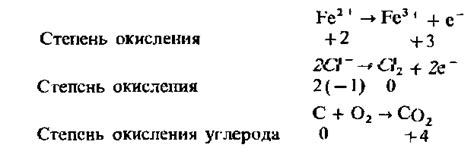 Возрастание окисления: