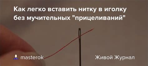 Вставить иголку в петельный стержень