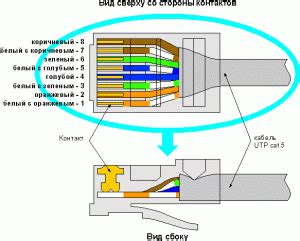 Вставка коннектора сетевого кабеля в порт Ethernet