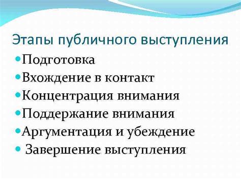 Вхождение и подготовка