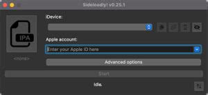 Выберите и загрузите sideloadly на Macbook