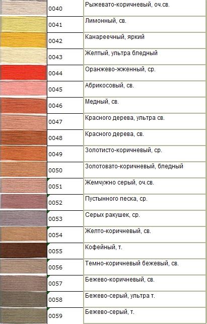 Выберите цвет мулине и направление