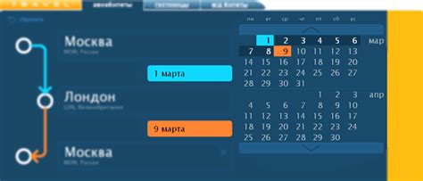 Выбор даты и продолжительности путешествия