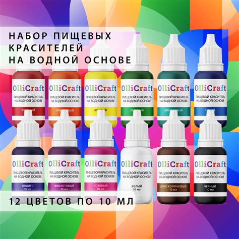 Выбор правильных пищевых красителей