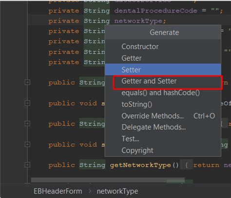 Геттеры и сеттеры в IntelliJ IDEA