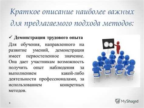 Демонстрация наиболее важных достижений