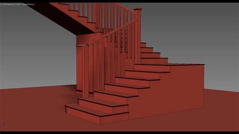 Добавление деталей и текстур к 3D-модели лестницы в программе 3ds Max