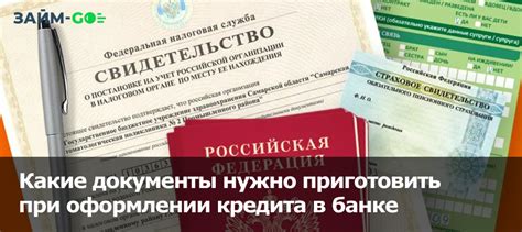 Документы, необходимые для оформления кредита
