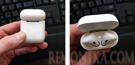 Доступ к кнопке сопряжения AirPods