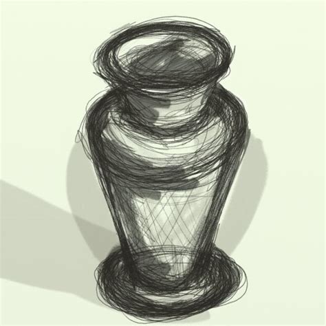 Завершение рисования вазы