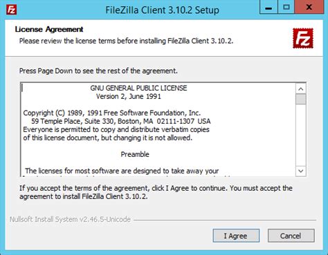 Загрузка и установка FileZilla