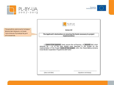 Заполните форму декларации