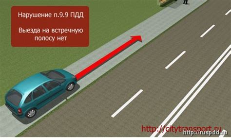 Запреты на выезд на встречную полосу
