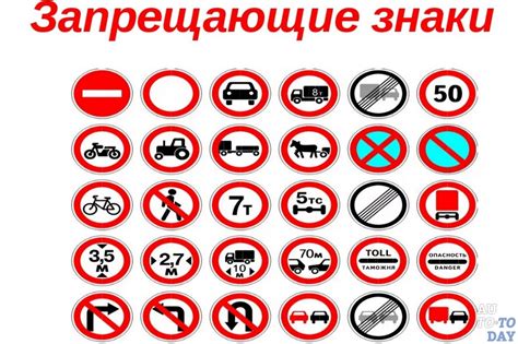 Запрещающие знаки