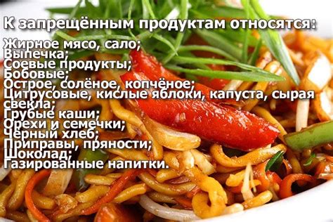 Запрещенные продукты при грыже пищевода