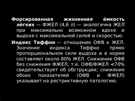 Значение усилия на выдохе