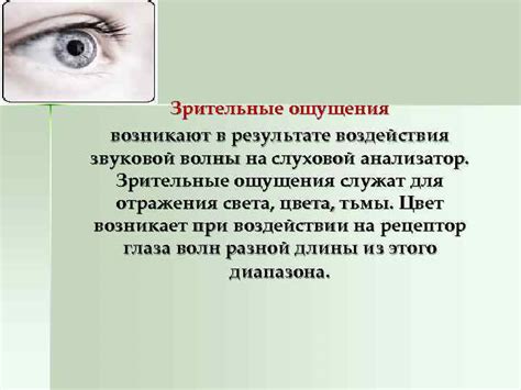 Зрительные ощущения и их изображение
