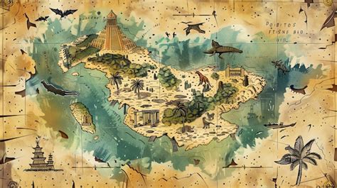 Идея 3: Карта фантастического острова для увлекательной игры