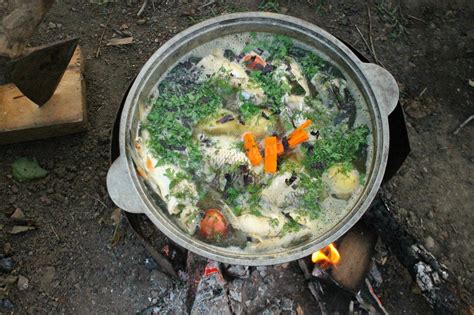 Избавляемся от скучного питания: уха на костре