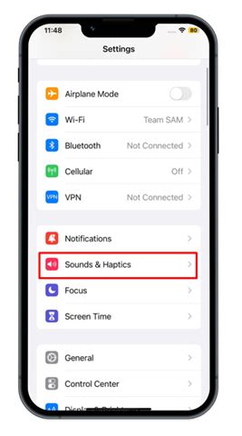 Изменение мелодии звонка на iPhone 13 Pro