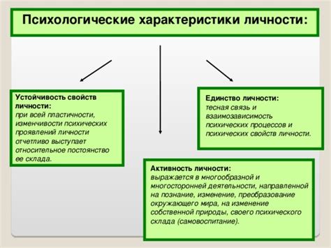 Изменение поведения и характеристики личности
