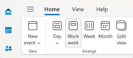 Изменение представления календаря в Outlook