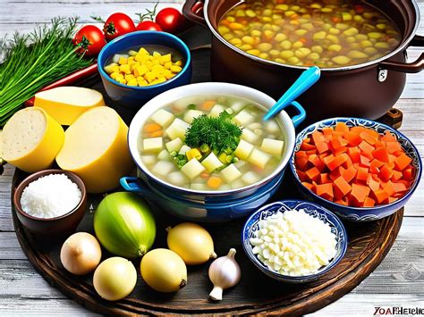 Ингредиенты для шурпы с прозрачным бульоном