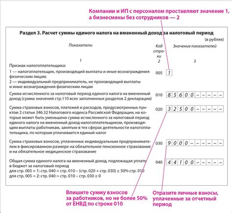 Инструкция для заполнения декларации еНВД
