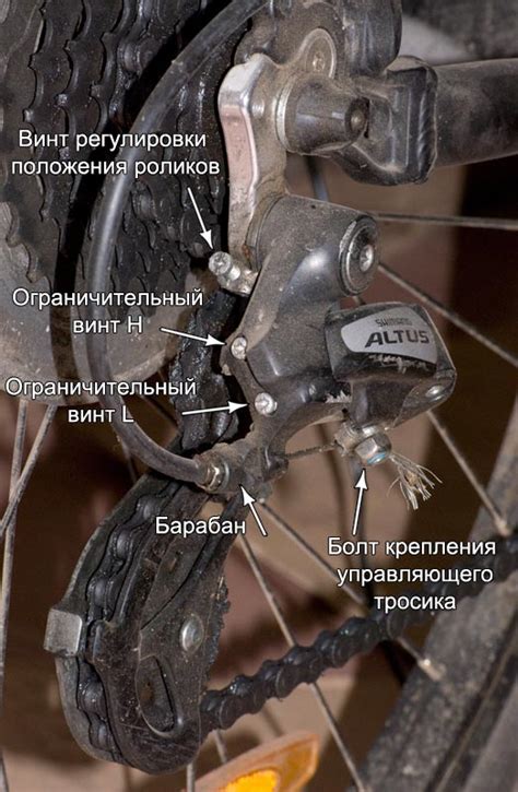 Инструкция по настройке заднего переключателя передач