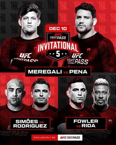 Интерфейс UFC Fight Pass