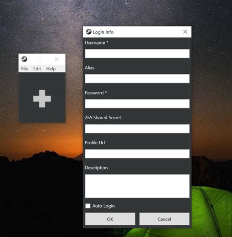 Использование программы Steam Account Manager