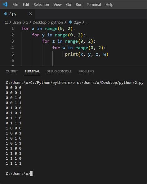 Использование таблицы истинности в Python