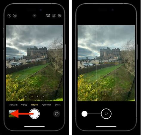 Использование таймера для отключения серийной съемки на iPhone