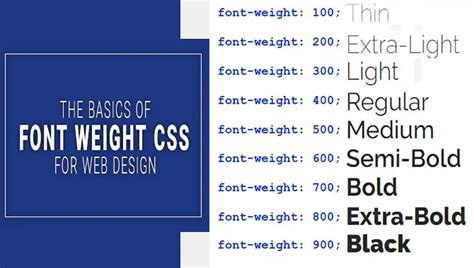 Использование CSS свойства font-weight
