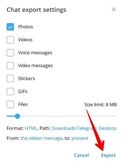 Используйте Telegram Chat Exporter