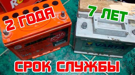 Истекший срок годности аккумулятора